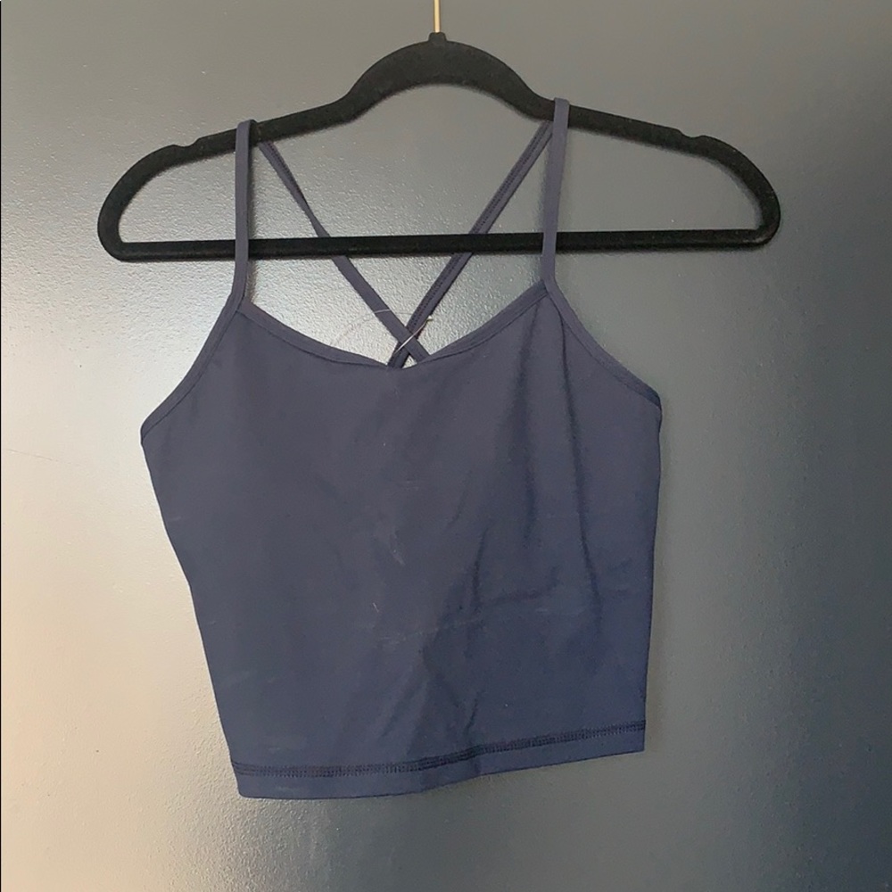 Ava crop top - navy blue
